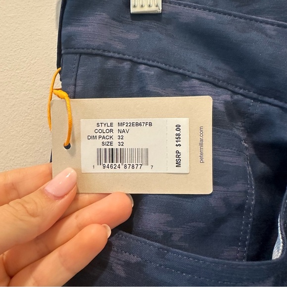 Peter Millar Blue Golf Pants Crown Sport eb66 Camoflauge Print Country Outdoors - Picture 4 of 9